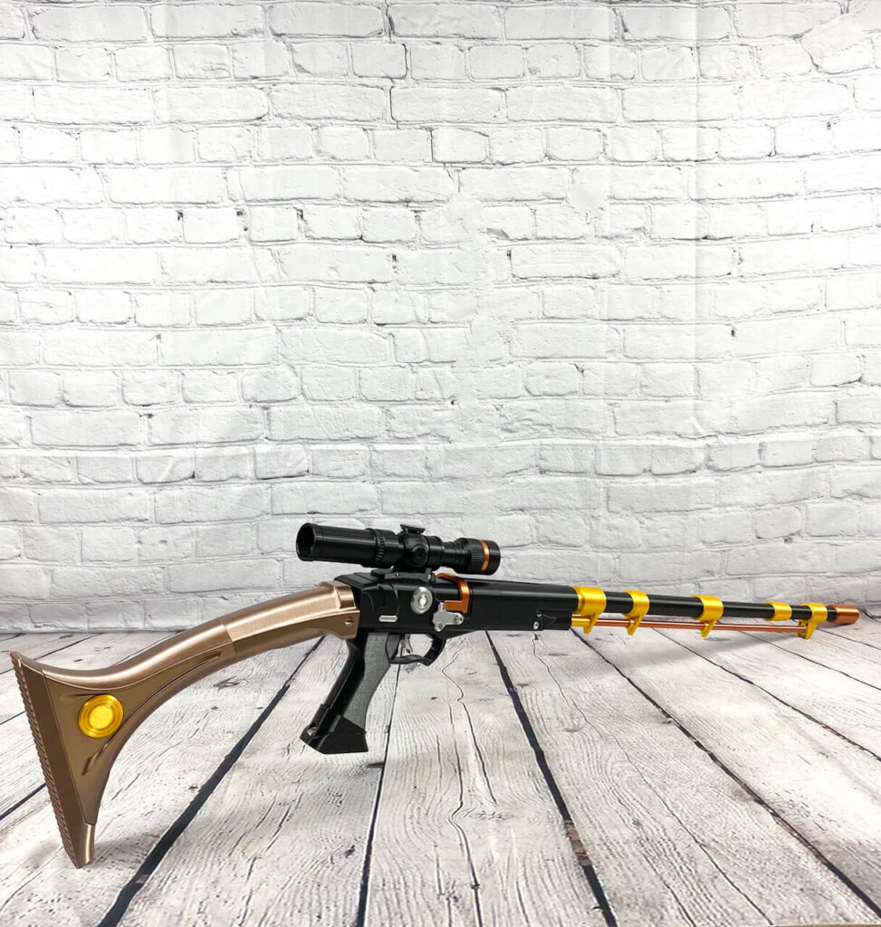Mando Rifles Crossed Mando Long Shot Rifle Replica – Star Wars Mandalorian Long-Range Blaster